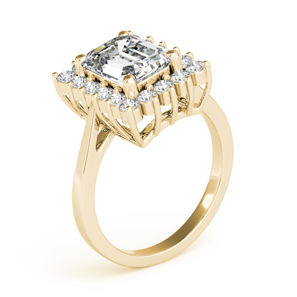 The Harper Halo Engagement Ring, angled view
