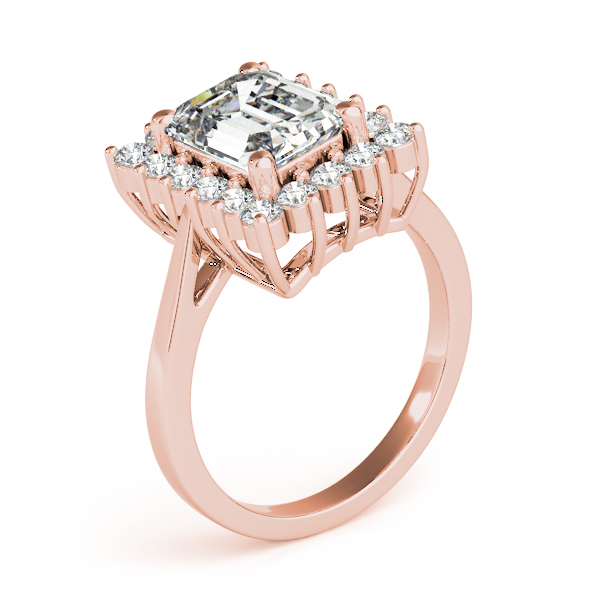 The Harper Halo Engagement Ring, angled view