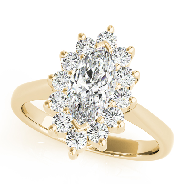 The Noelle Halo Engagement Ring, front view