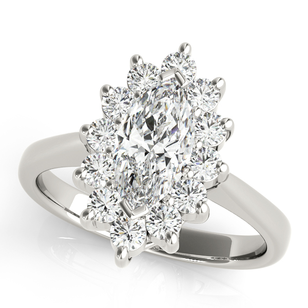 Marquise Halo Engagement Rings
