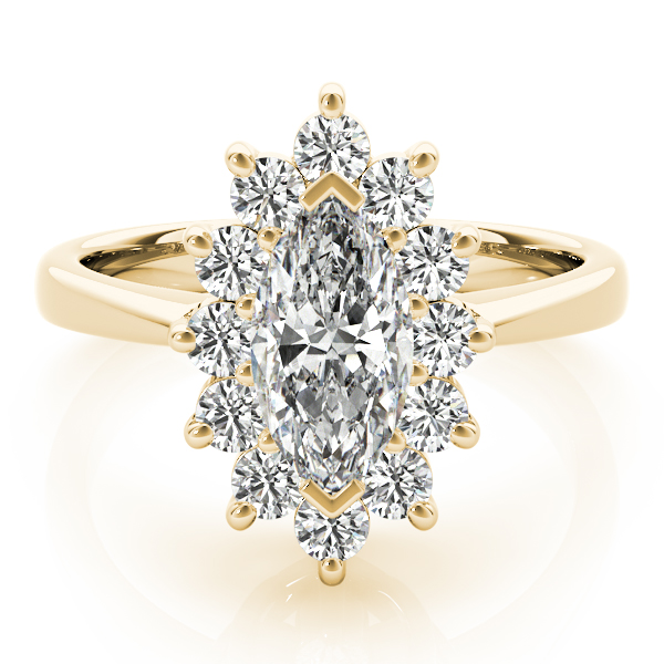 The Noelle Halo Engagement Ring, set view
