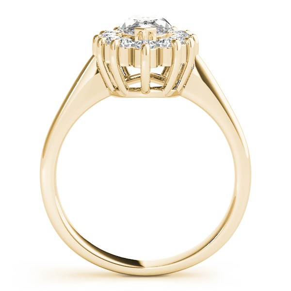 The Noelle Halo Engagement Ring, side view