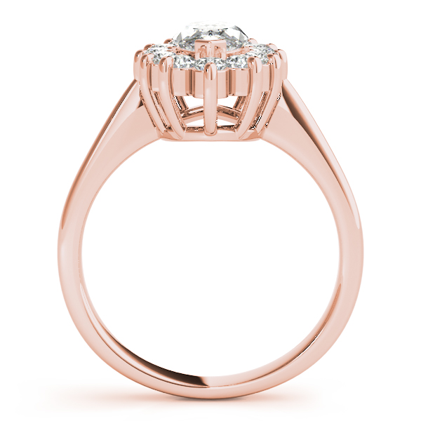 The Noelle Halo Engagement Ring, side view