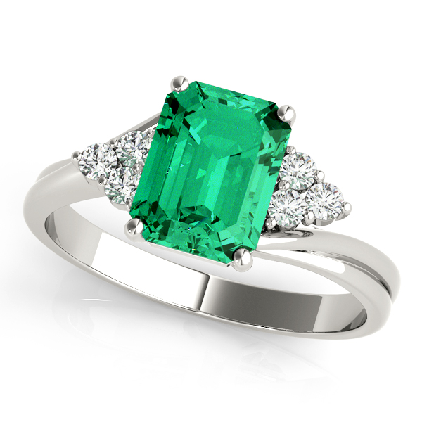 Solitaire Plus Cluster Side Engagement Ring
