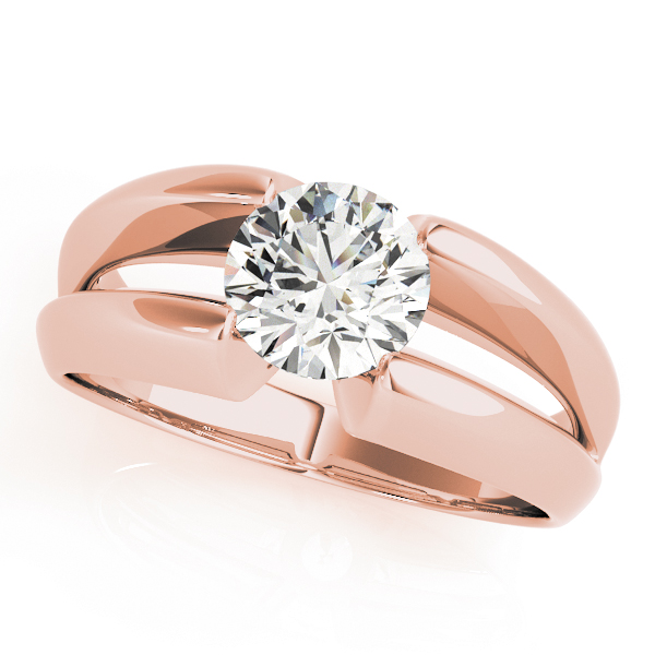 Solitaire Split Shank Engagement Ring