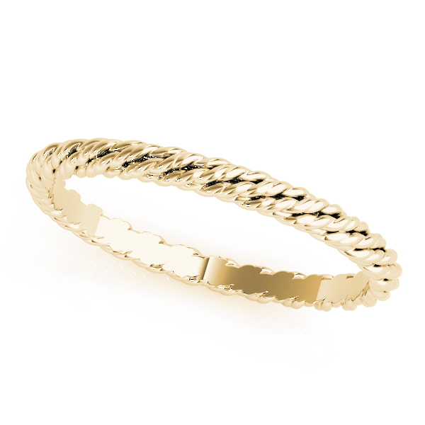 Gold Twisted Rope Wedding Band