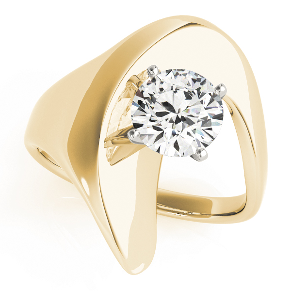 Solitaire Swirl Engagement Rings