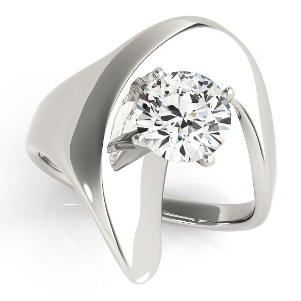 Solitaire Swirl Engagement Rings