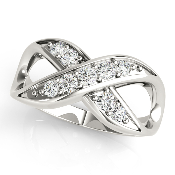 Infinity Prong In Channel Fashion Rings
