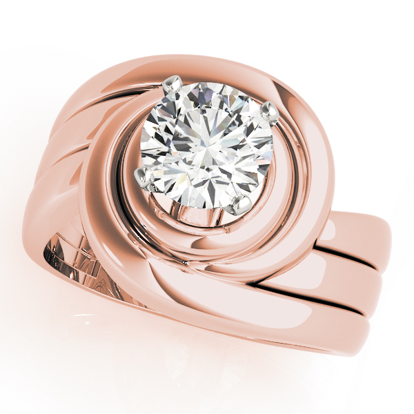 Solitaire Swirl Color Ring
