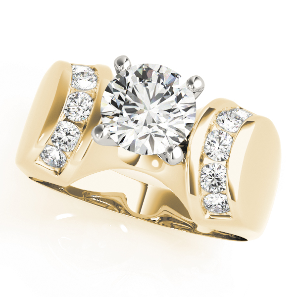 Channel Set Multirow Engagement Ring