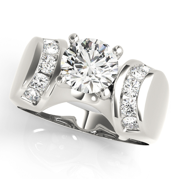 Channel Set Multirow Engagement Ring