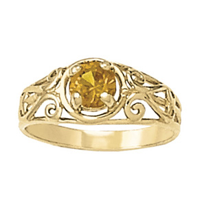 Vintage Inspired Filigree Color Ring