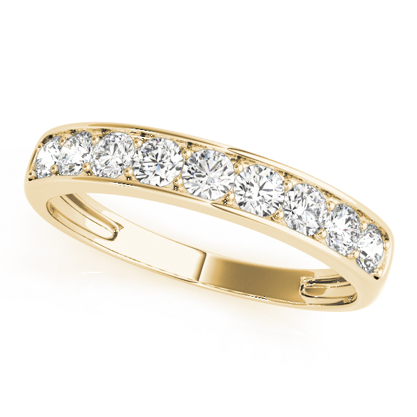 Channel Set Wedding Band