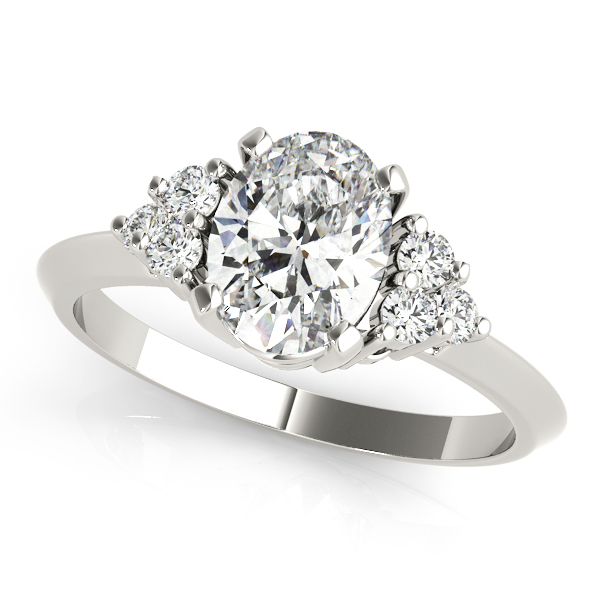 Solitaire Plus Cluster Engagement Ring