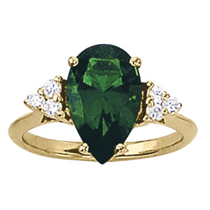 Pear Shape Cluster Color Ring