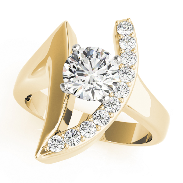 Single Row Prong Set Engagement Ring