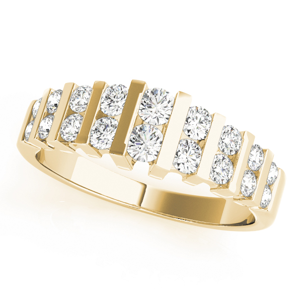Double Row Bar Set Wedding Band