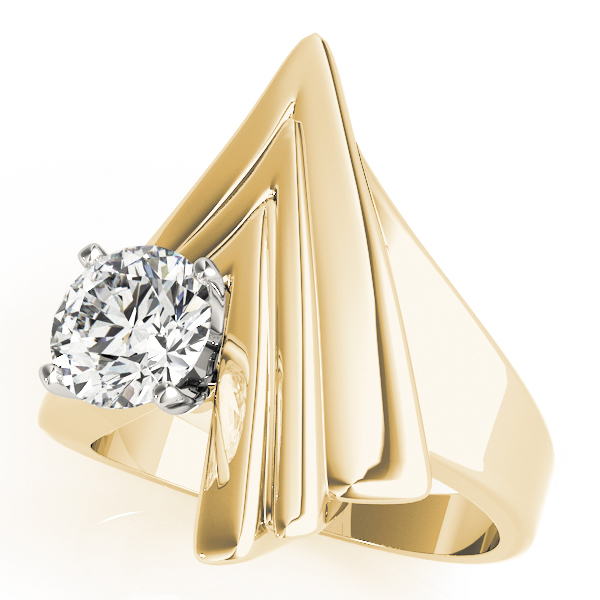 Contemporary Swirl Solitaire Engagement Rings