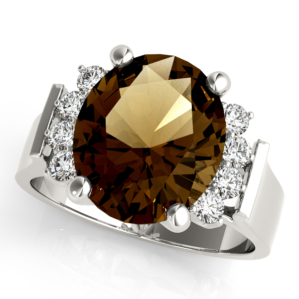 Solitaire Plus Oval Color Ring