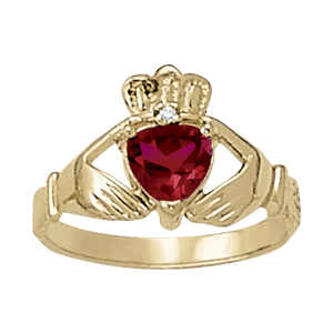 Religious Claddagh Color Rings