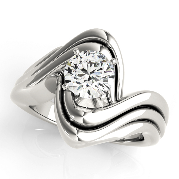 Swirl Solitaire Engagement Rings