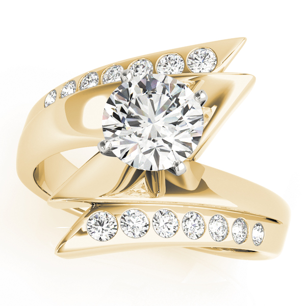 Scatter Sharp Swirl Engagement Ring