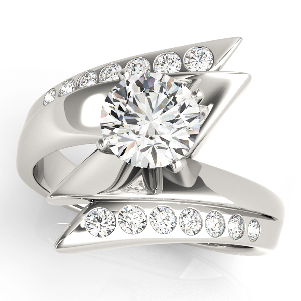 Scatter Sharp Swirl Engagement Ring