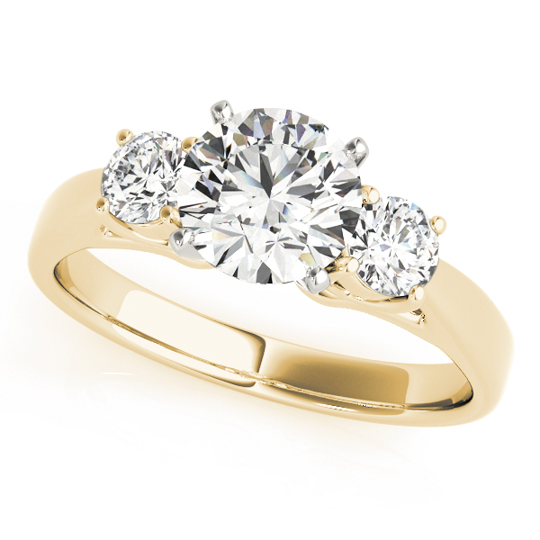 ENGAGEMENT RINGS 3 STONE ROUND