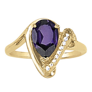 Bypass Pear Shaped Color Rings