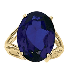Split Band Oval Color Rings