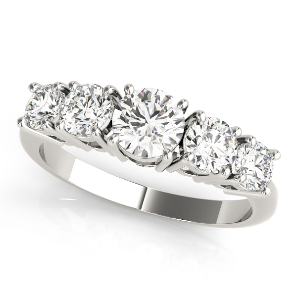 5-Stone Prong Set Wedding Band