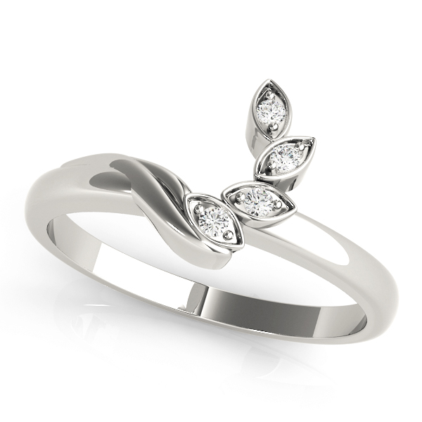 Bypass Marquise Leaf Shape Wedding Bands