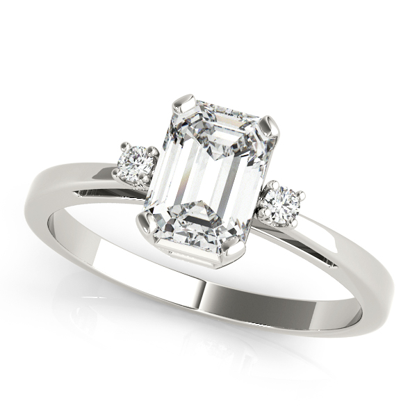 3-Stone Emerald Cut Engagement Ring