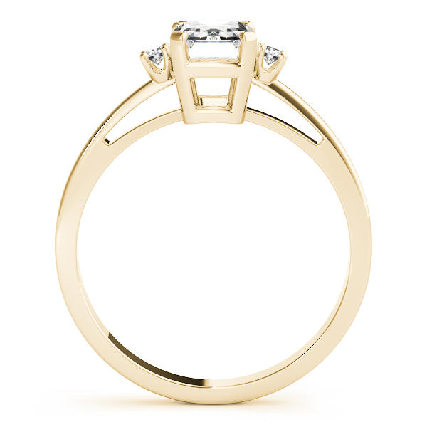 The Claudia Three-Stone Engagement Ring, side view