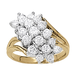 Cluster Fashion Color Ring