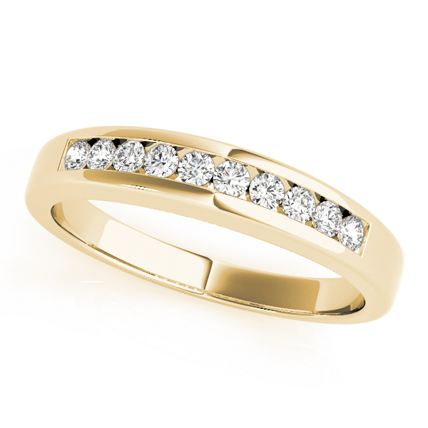 Channel Set Wedding Band
