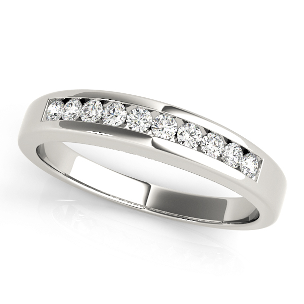 Channel Set Wedding Band