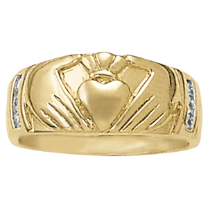 Religious Heart Love Irish Claddagh Celtic Ring