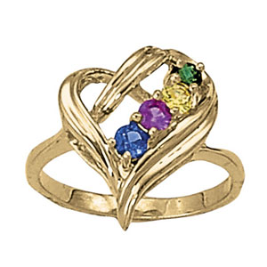 Bypass Heart Frame Mother's Rings