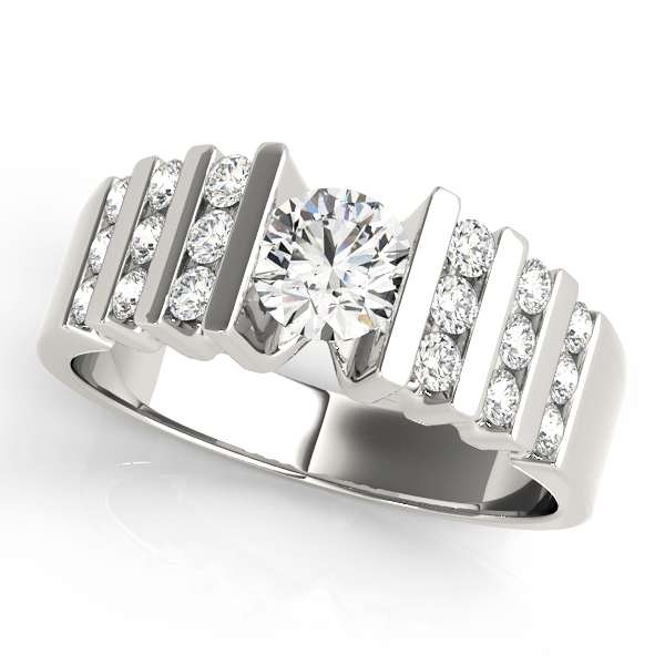 Multirow Bar Set Engagement Ring