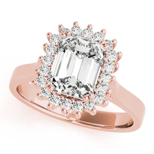 The Eloise Halo Engagement Ring, front view