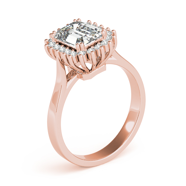 The Eloise Halo Engagement Ring, angled view