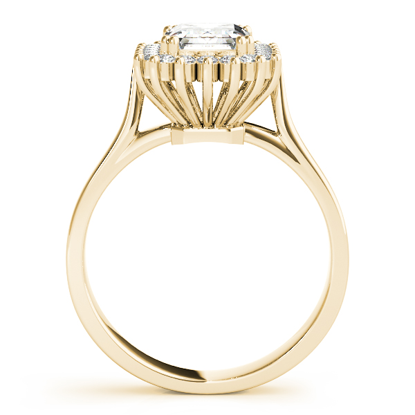 The Eloise Halo Engagement Ring, side view