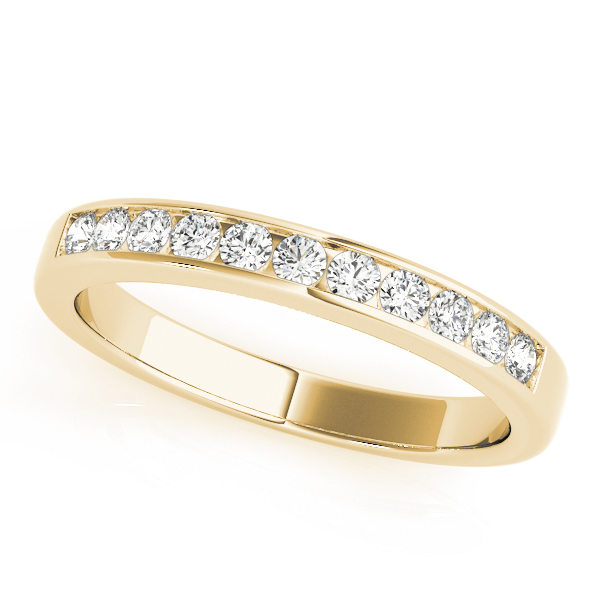 Channel Set Wedding Band