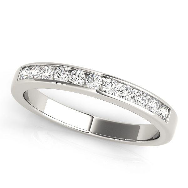 Channel Set Wedding Band
