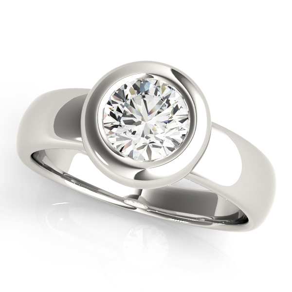 Solitaire Bezel Set Engagement Ring