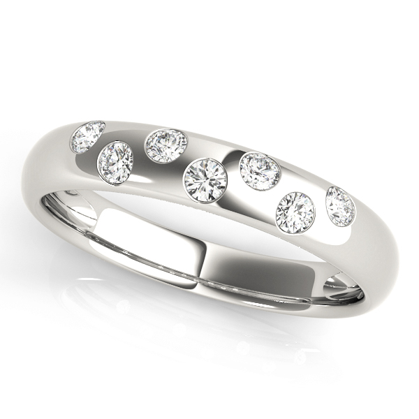 Bezel Set Wedding Band