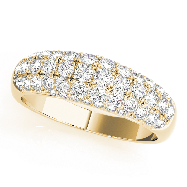 Multirow Pavé Wedding Band