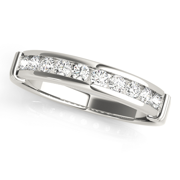 Channel Set Wedding Band